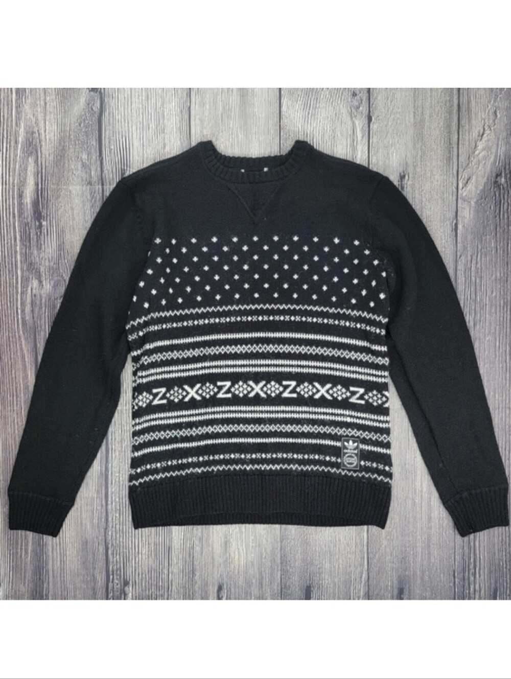 Adidas Wool Blend Holiday Crew Neck Sweater